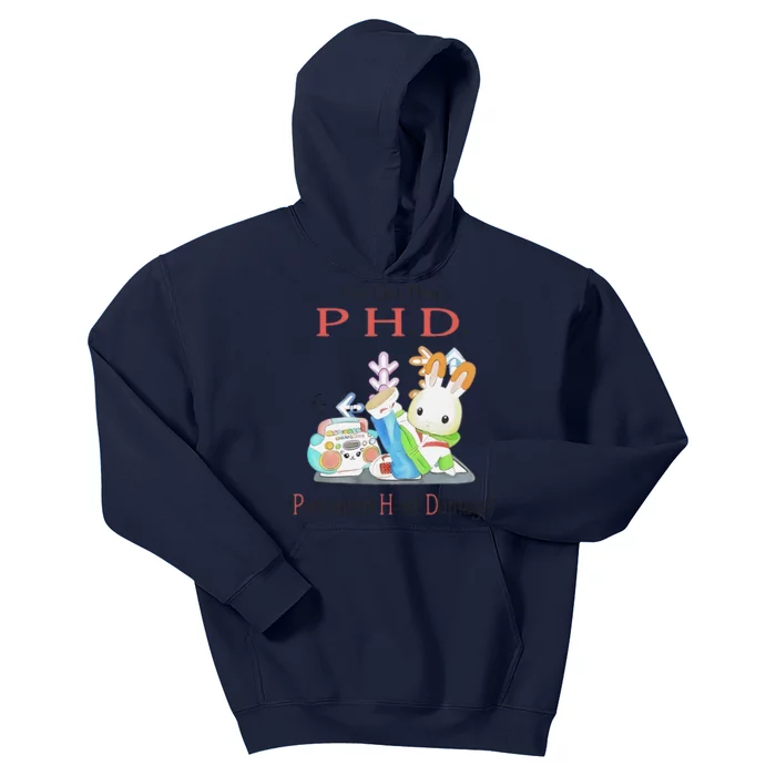 I’Ve Got That P.H.D. Permanent Head Damage Kids Hoodie