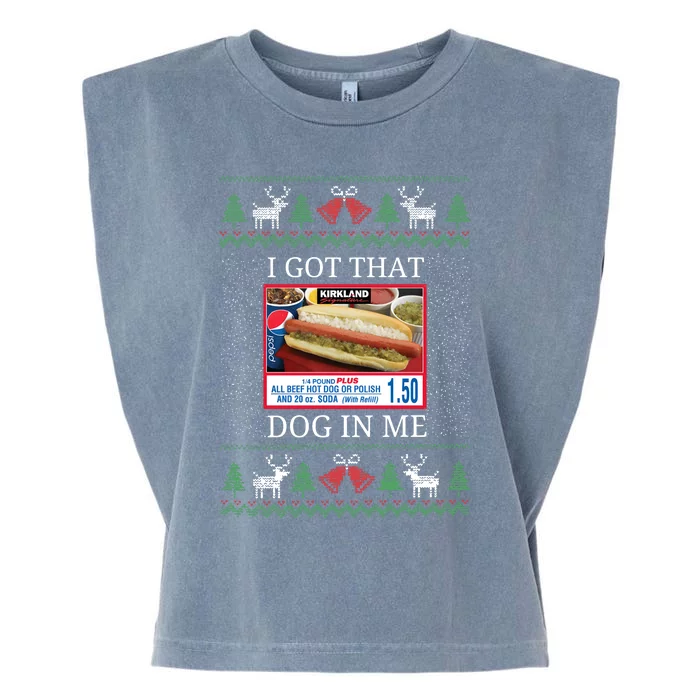 I Got That Dog In Me Ugly Christmas Sweater Costco Kirkland Signature Holiday Garment-Dyed Women's Muscle Tee