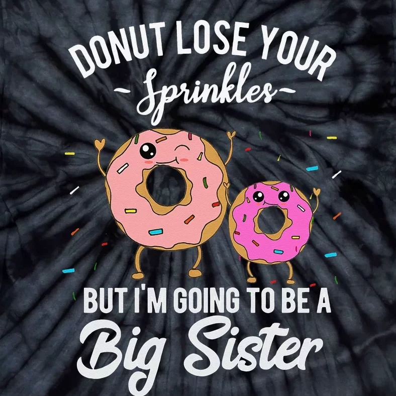 I'm Going to Be a Big Sister Baby Announcement Donut Reveal Tie-Dye T-Shirt