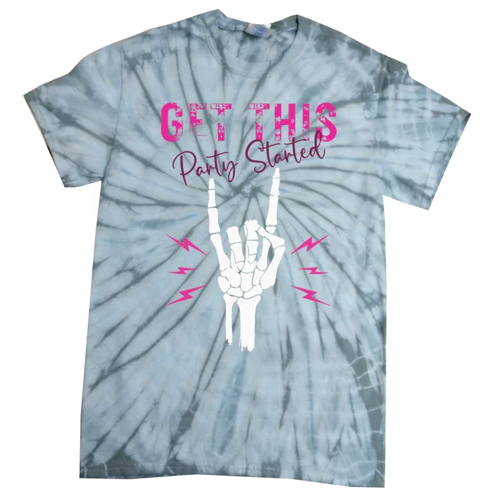 I Get This Party Started Skeleton Color Tie-Dye T-Shirt