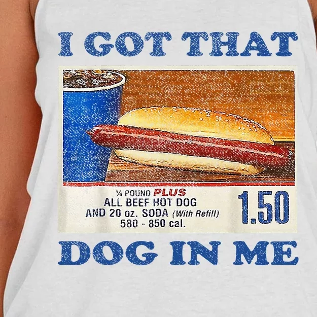 I Got That Dog In Me Funny Hot Dogs Combo Women's Knotted Racerback Tank