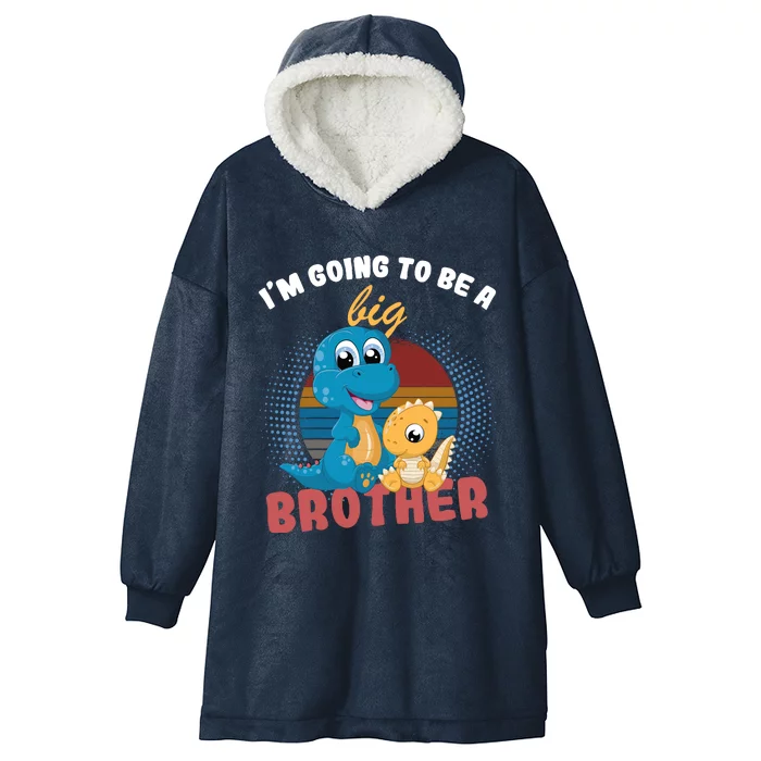 IM Going To Be A Big Brother 2024 Dinosaur Hooded Wearable Blanket