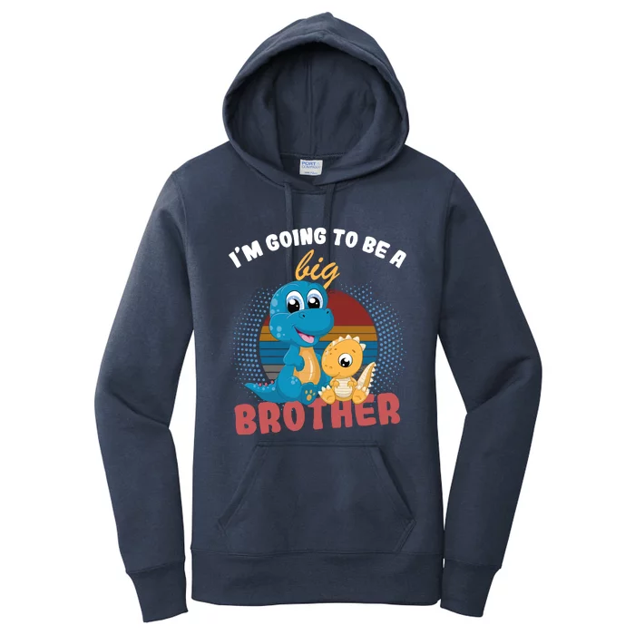 IM Going To Be A Big Brother 2024 Dinosaur Women's Pullover Hoodie