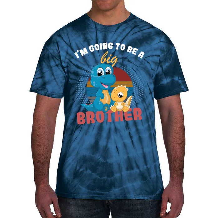 IM Going To Be A Big Brother 2024 Dinosaur Tie-Dye T-Shirt