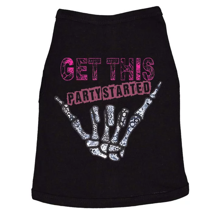 I Get This Party Started Skeleton Color Doggie Tank