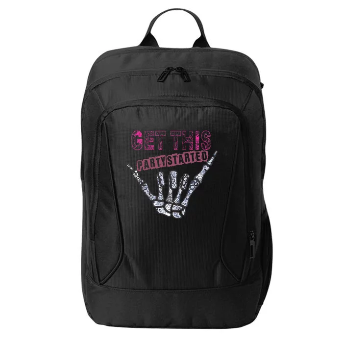 I Get This Party Started Skeleton Color City Backpack