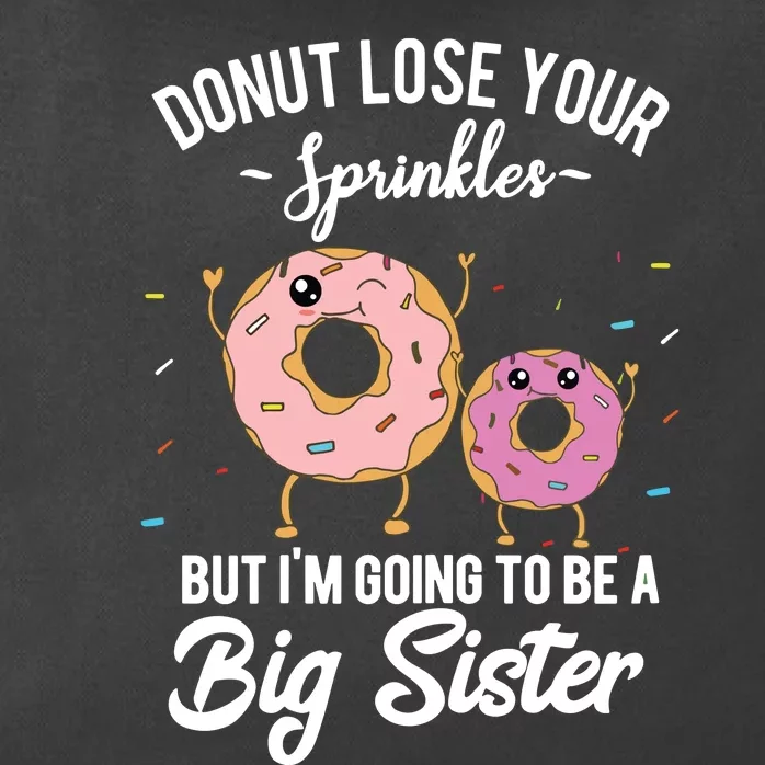 Im Going To Be A Big Sister Baby Announcement Donut Reveal Zip Tote Bag