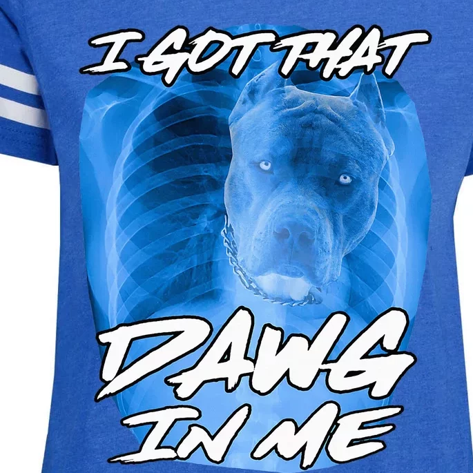 I Got That Dawg In Me Xray Pitbull Ironic Meme Viral Enza Ladies Jersey Football T-Shirt