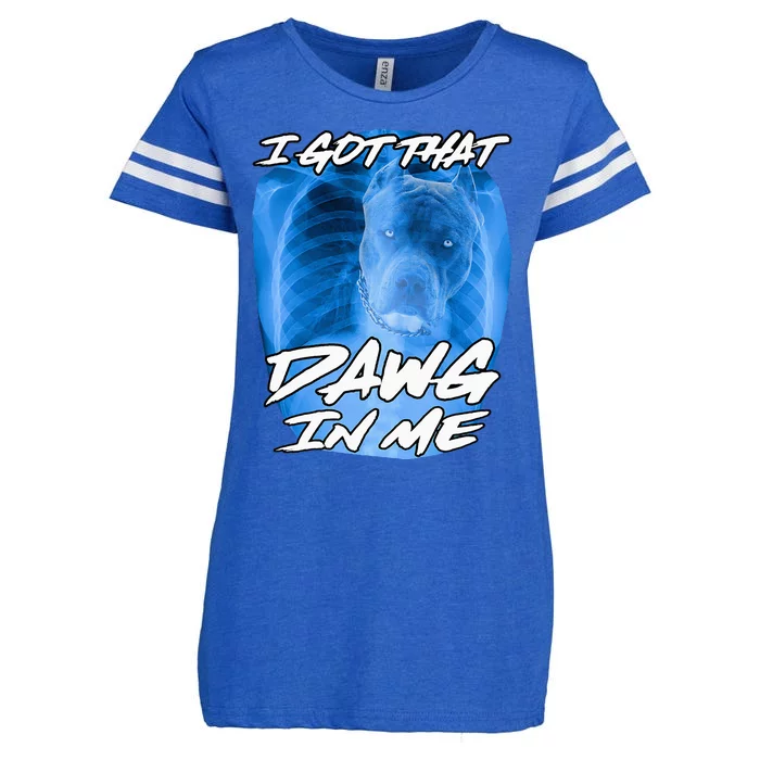 I Got That Dawg In Me Xray Pitbull Ironic Meme Viral Enza Ladies Jersey Football T-Shirt