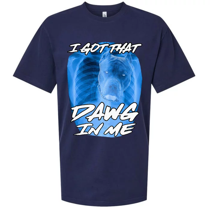 I Got That Dawg In Me Xray Pitbull Ironic Meme Viral Sueded Cloud Jersey T-Shirt