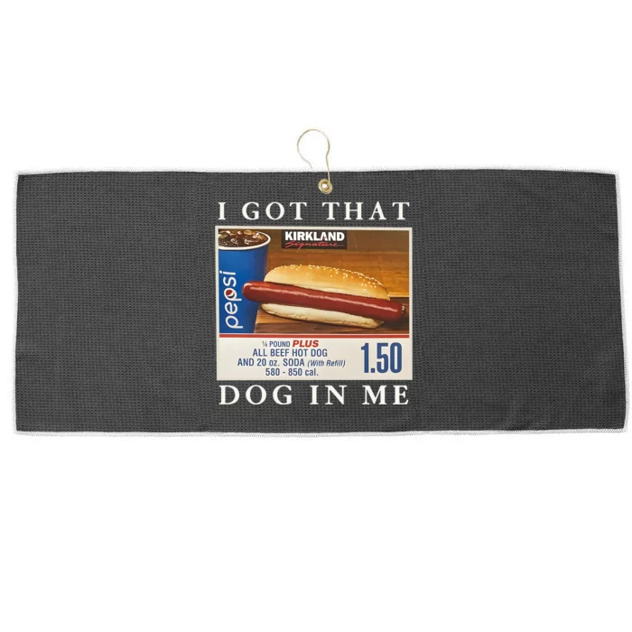 I Got That Hot Dog In Me Funny 4th of july Large Microfiber Waffle Golf Towel