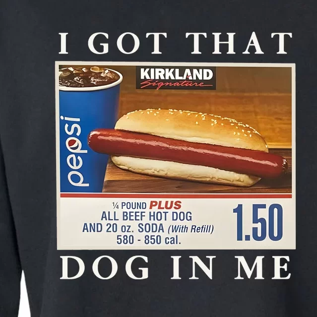 I Got That Hot Dog In Me Funny 4th of july Cropped Pullover Crew