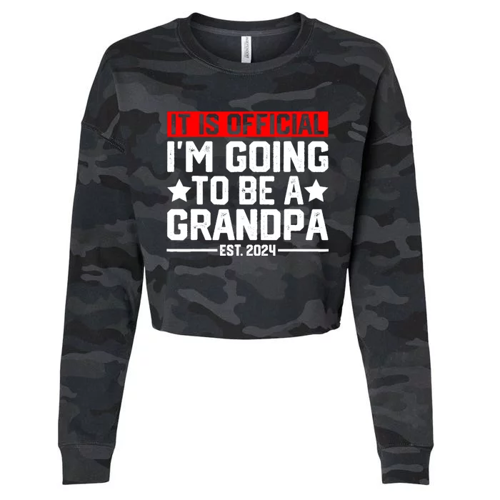 IM Going To Be A Grandpa 2024 New Grandpa Cropped Pullover Crew