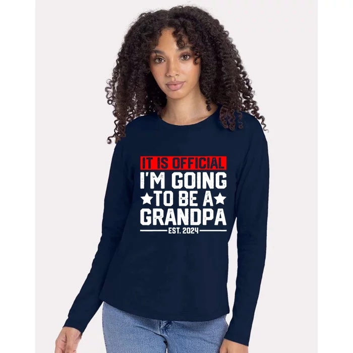 IM Going To Be A Grandpa 2024 New Grandpa Womens Cotton Relaxed Long Sleeve T-Shirt