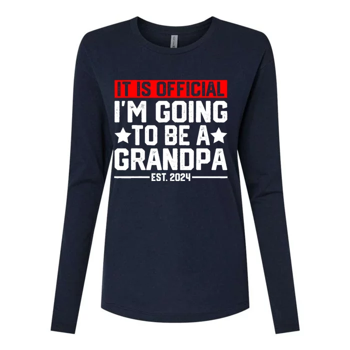 IM Going To Be A Grandpa 2024 New Grandpa Womens Cotton Relaxed Long Sleeve T-Shirt