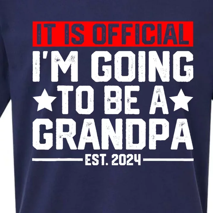 IM Going To Be A Grandpa 2024 New Grandpa Sueded Cloud Jersey T-Shirt