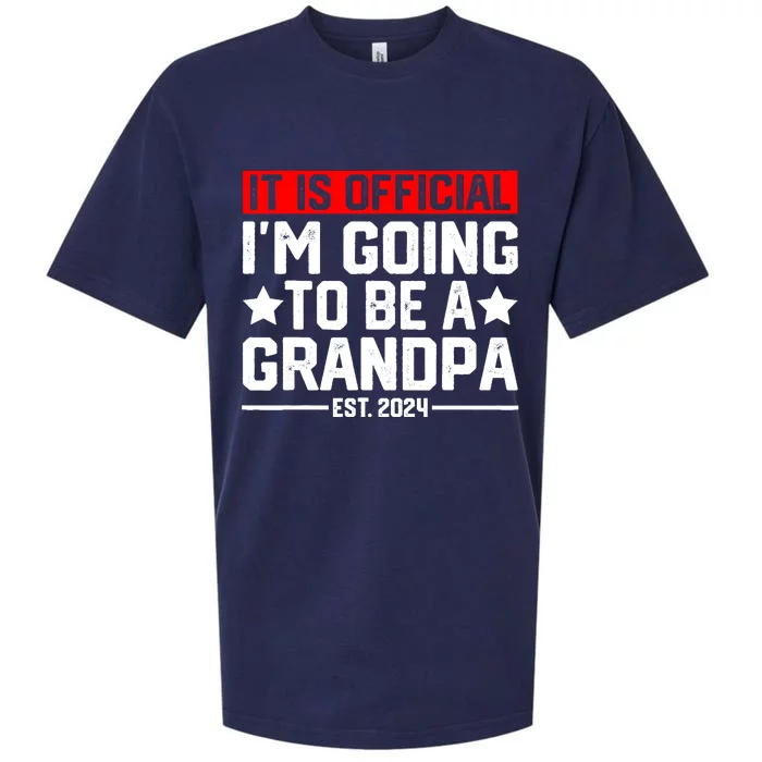 IM Going To Be A Grandpa 2024 New Grandpa Sueded Cloud Jersey T-Shirt