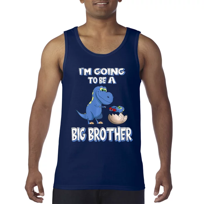 I'm Going To Be A Big Brother Dinosaur Tank Top