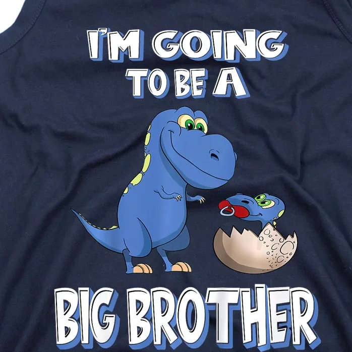 I'm Going To Be A Big Brother Dinosaur Tank Top