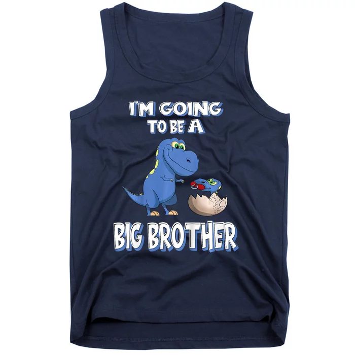 I'm Going To Be A Big Brother Dinosaur Tank Top