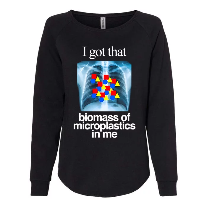 I Got That Biomass Of Microplastics In Me Womens California Wash Sweatshirt