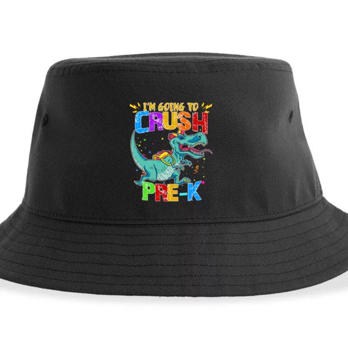 Im Going To Crush Pre K Dino Back To School Sustainable Bucket Hat