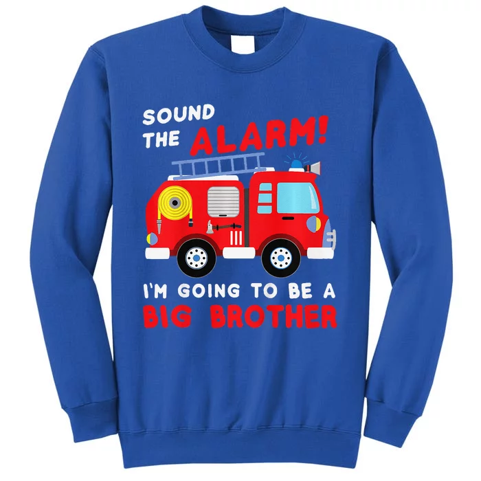 Im Going To Be A Big Brother Firetruck Baby Reveal Sweatshirt