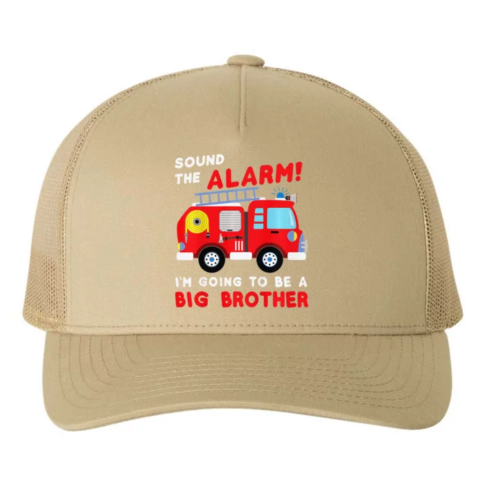 Im Going To Be A Big Brother Firetruck Baby Reveal Yupoong Adult 5-Panel Trucker Hat