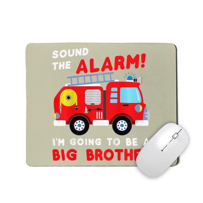 Im Going To Be A Big Brother Firetruck Baby Reveal Mousepad