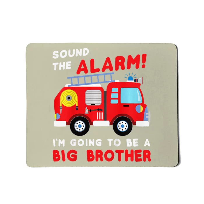 Im Going To Be A Big Brother Firetruck Baby Reveal Mousepad