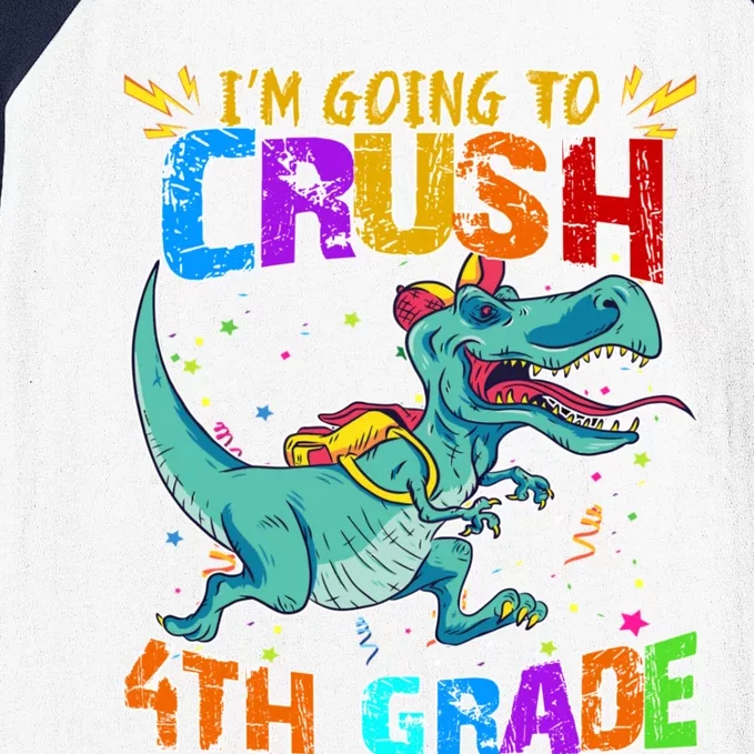 Im Going To Crush 4th Grade Back To School Gift Baseball Sleeve Shirt