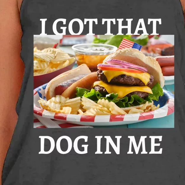 I Got That Dog In Me Keep 150 Dank Women's Knotted Racerback Tank