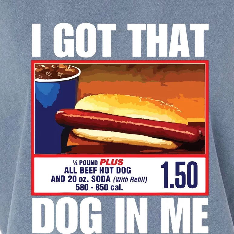 I Got That Dog In Me Funny Hotdogs Garment-Dyed Women's Muscle Tee