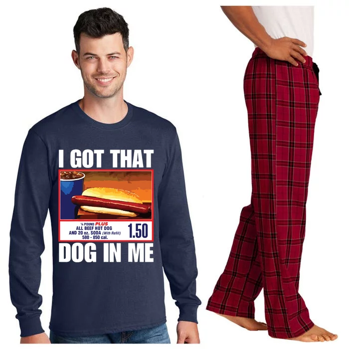 I Got That Dog In Me Funny Hotdogs Long Sleeve Pajama Set