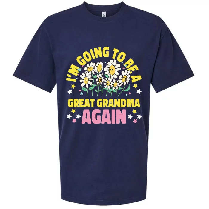 IM Going To Be A Great Grandma Again Sueded Cloud Jersey T-Shirt