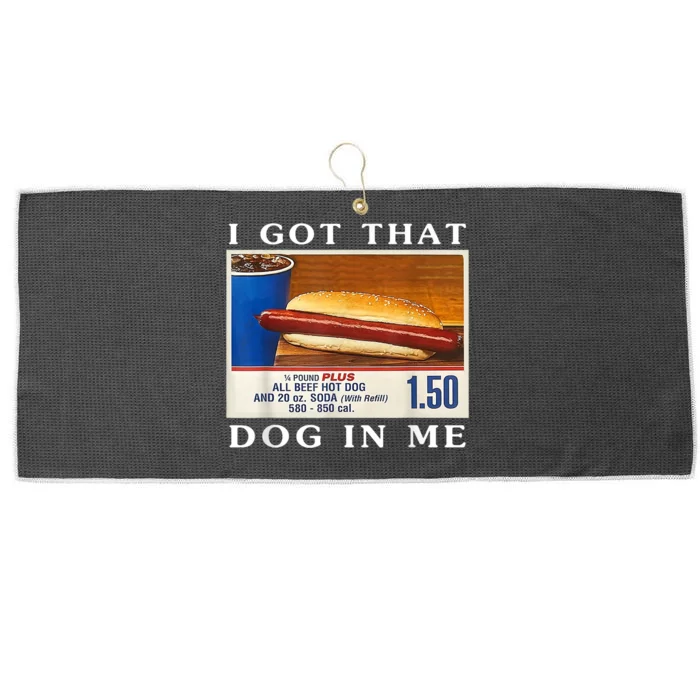 I Got That Hot Dog In Me Large Microfiber Waffle Golf Towel