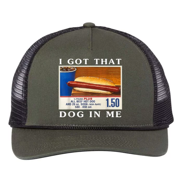 I Got That Hot Dog In Me Retro Rope Trucker Hat Cap