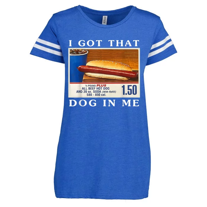 I Got That Hot Dog In Me Enza Ladies Jersey Football T-Shirt