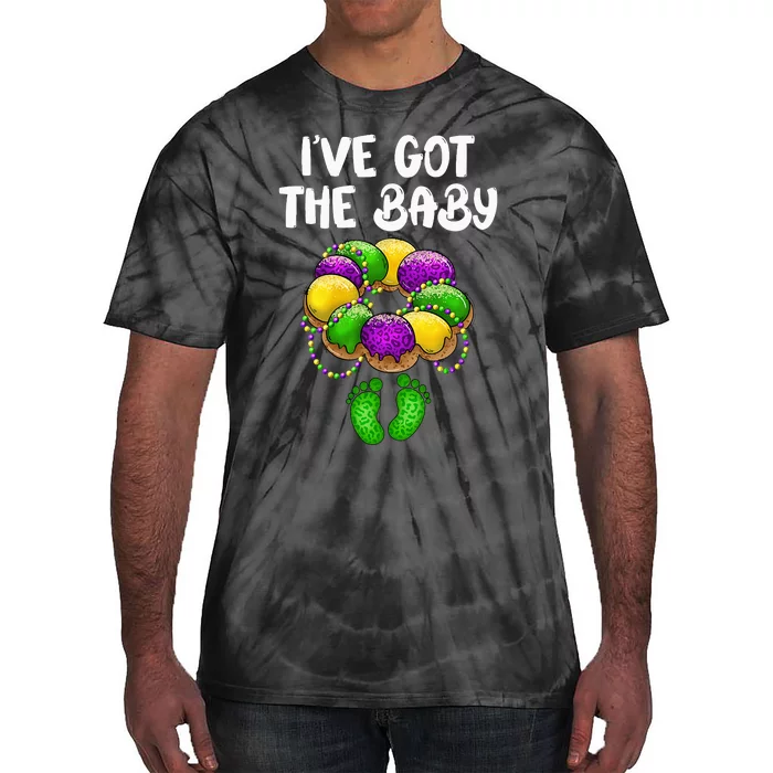 I Got The Baby Pregnancy Announcement Mardi Gras Family Tie-Dye T-Shirt