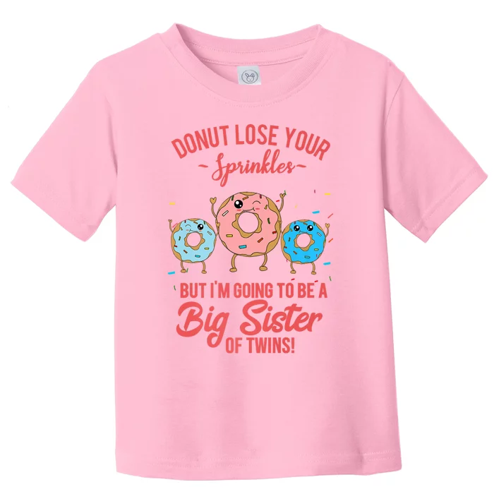 I'm Going To Be A Big Sister Of Twins Boys Pregnancy Reveal Toddler T-Shirt