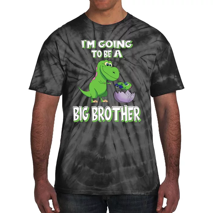 I'm Going To Be A Big Brother Dinosaur Tie-Dye T-Shirt