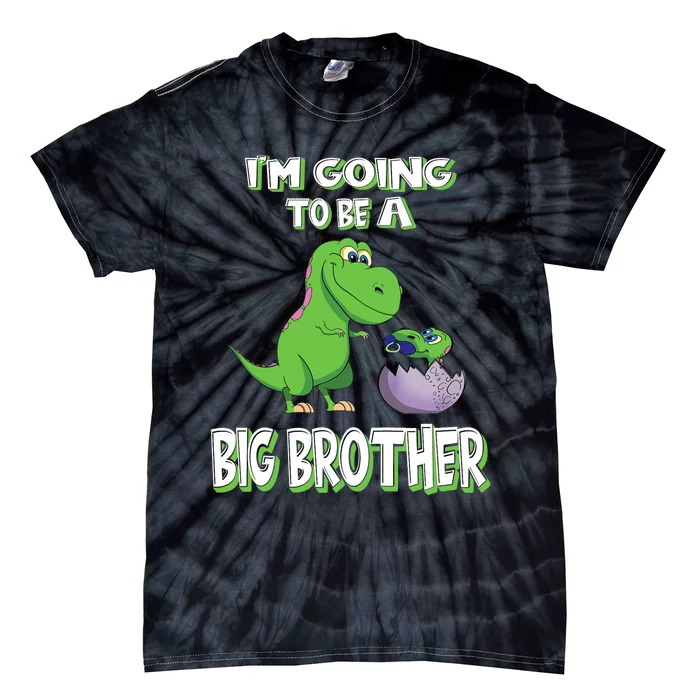 I'm Going To Be A Big Brother Dinosaur Tie-Dye T-Shirt