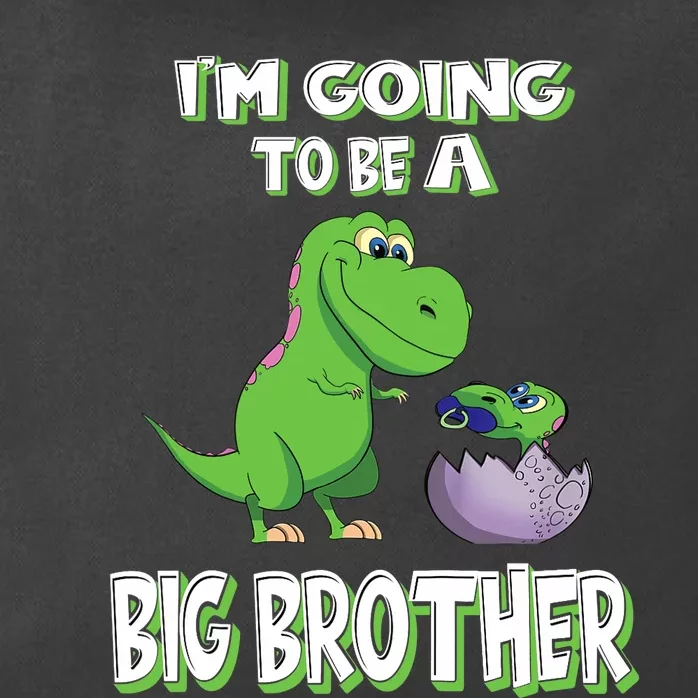 I'm Going To Be A Big Brother Dinosaur Zip Tote Bag