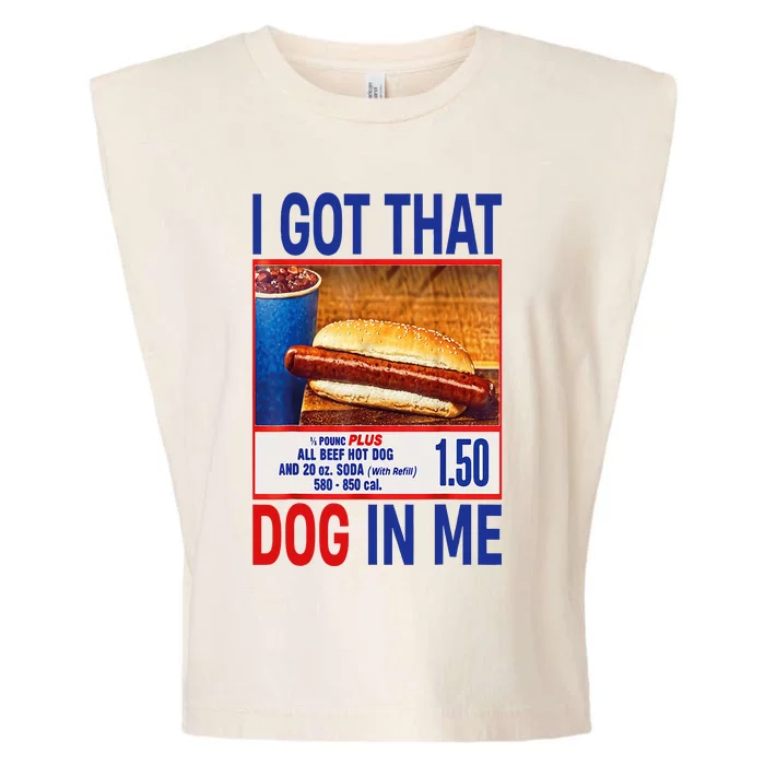 I Got That Dog In Me Funny Hotdogs Combo 4th Of July Dad Mom Garment-Dyed Women's Muscle Tee