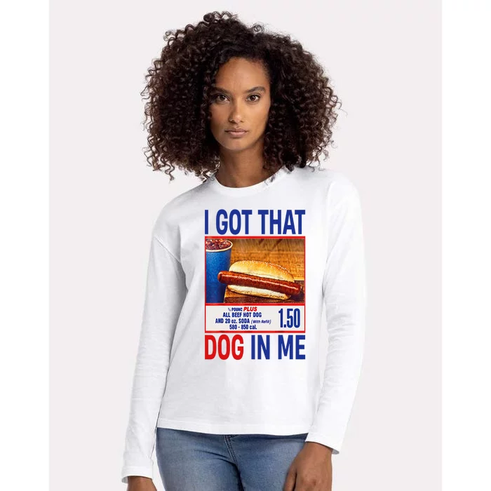 I Got That Dog In Me Funny Hotdogs Combo 4th Of July Dad Mom Womens Cotton Relaxed Long Sleeve T-Shirt