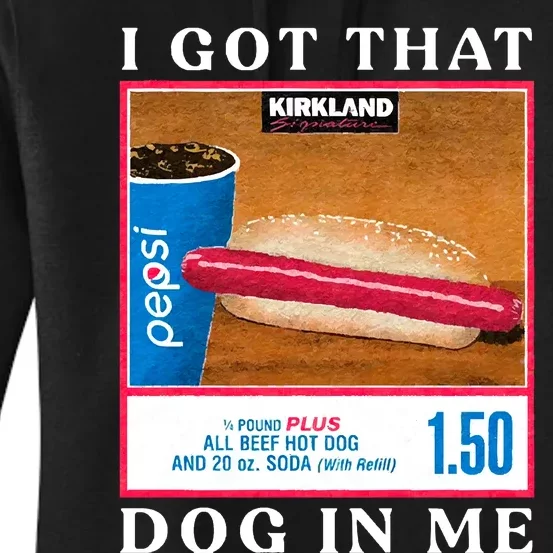 I Got That Hot Dog In Me Hot Dog Women's Pullover Hoodie