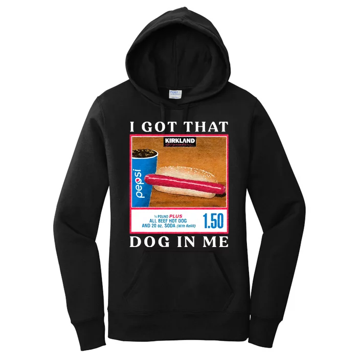 I Got That Hot Dog In Me Hot Dog Women's Pullover Hoodie