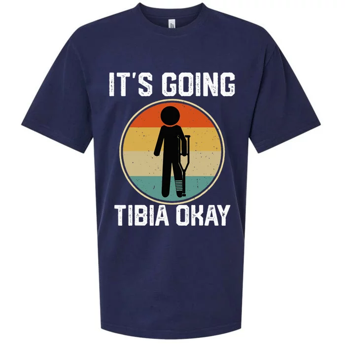 ItS Going Tibia Okay Broken Leg Ankle Knee Foot Get Well Sueded Cloud Jersey T-Shirt