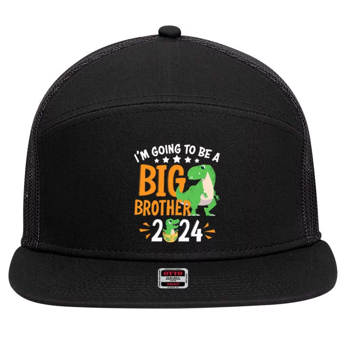 I'm Going To Be A Big Brother 2024 Pregnancy Announcement 7 Panel Mesh Trucker Snapback Hat