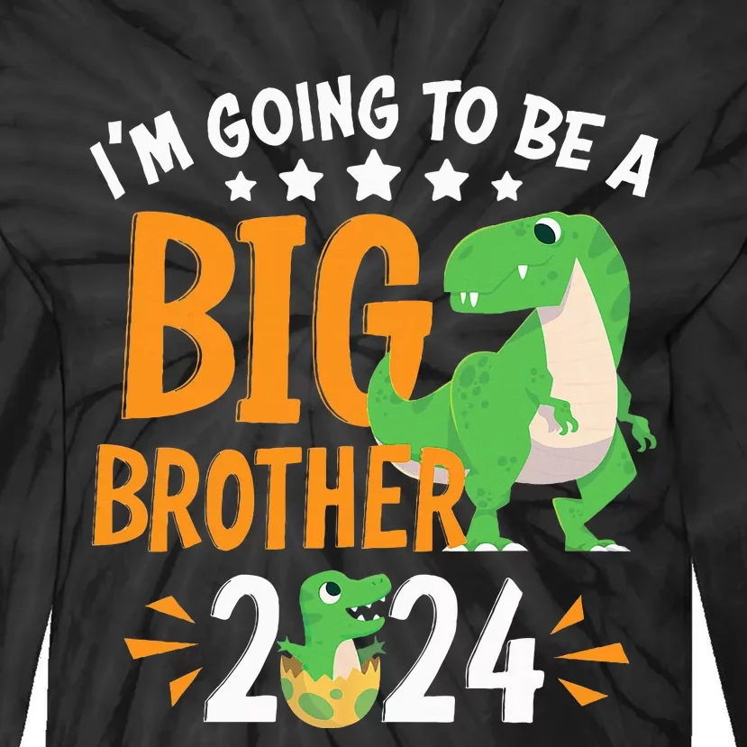 I'm Going To Be A Big Brother 2024 Pregnancy Announcement Tie-Dye Long Sleeve Shirt